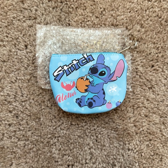 Disney Stitch Blue Kids Coin Purse | NWOT - Picture 1 of 2